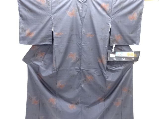 JAPANESE KIMONO / UNUSED DORO OSHIMA TSUMUGI (5 maruki)